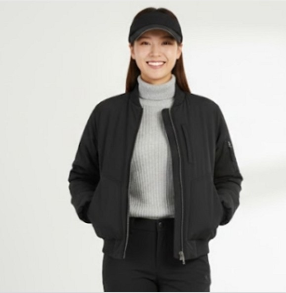 볼빅 골프 여성 겨울 봄버 스타일 필드룩 골프웨어 덕다운 패딩점퍼 - 상세 이미지 4