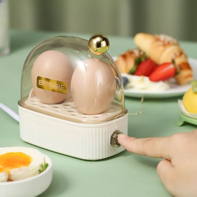 2구 계란 찜기 미니 반숙기 달걀 에그 반숙 쿠커 기계 삶는 - 상품 이미지