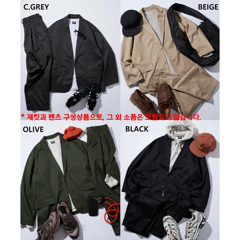 프릭스스토어 릴렉스 피트 트일 셋업 남성 재킷/와이드 팬츠 세트 25AW BLACK M - 상세 이미지 2