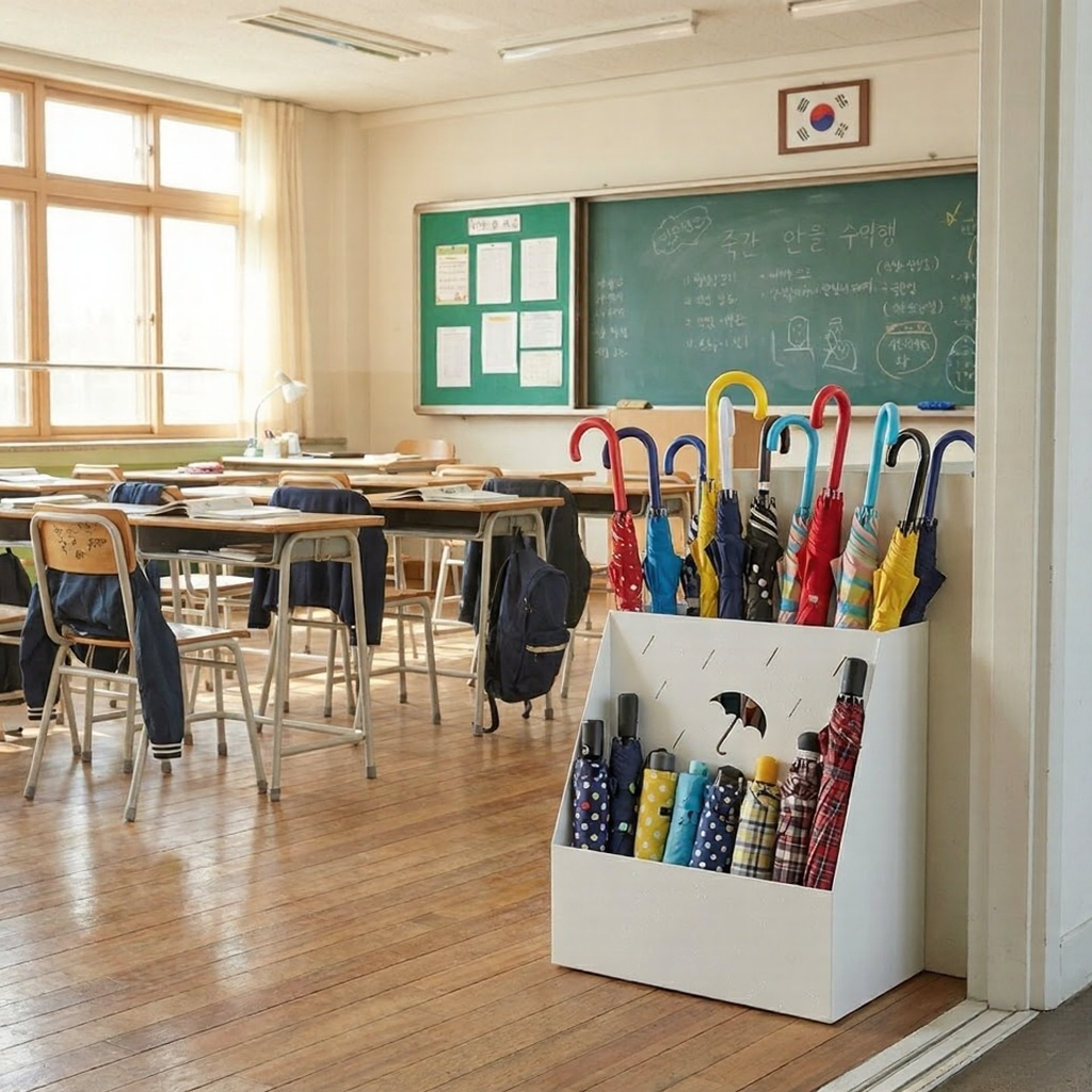 에코프랜 튼튼한 스틸 우산꽂이 대형 카페 학교 관공서 병원 로비 우산거치대