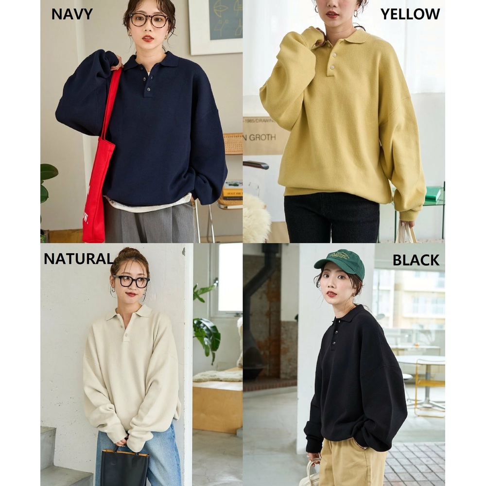 프릭스스토어 폴로 니트 풀오버 여성 카라 맨투맨 25AW NATURAL - 상세 이미지 2