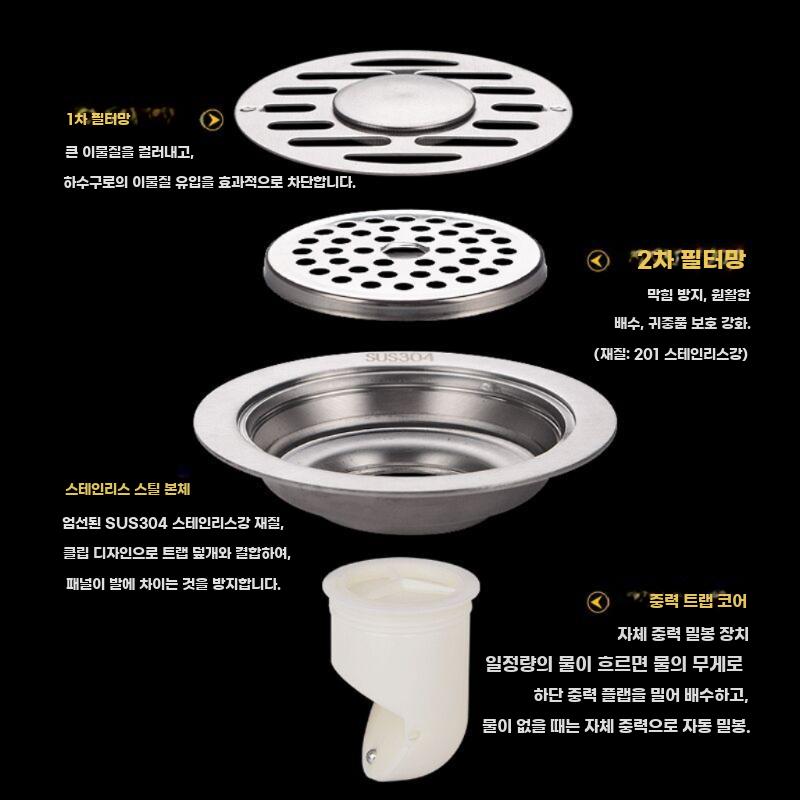 아파트 차단 11cm 하수구 하수도트랩 단독으로 마개 - 상세 이미지 4