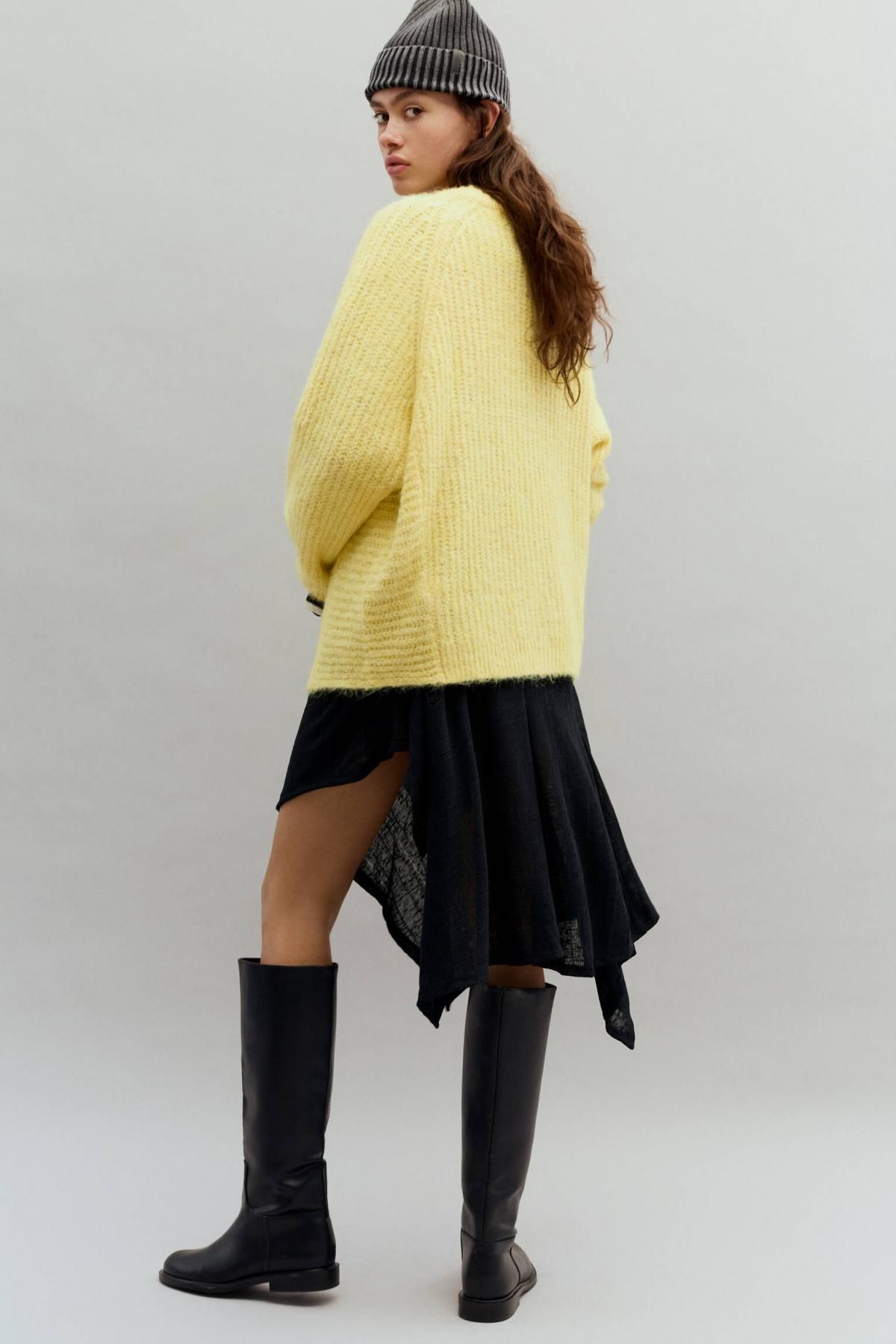 풀앤베어 옐로우 펄 니트 가디건 3560/300 YELLOW - 상세 이미지 3