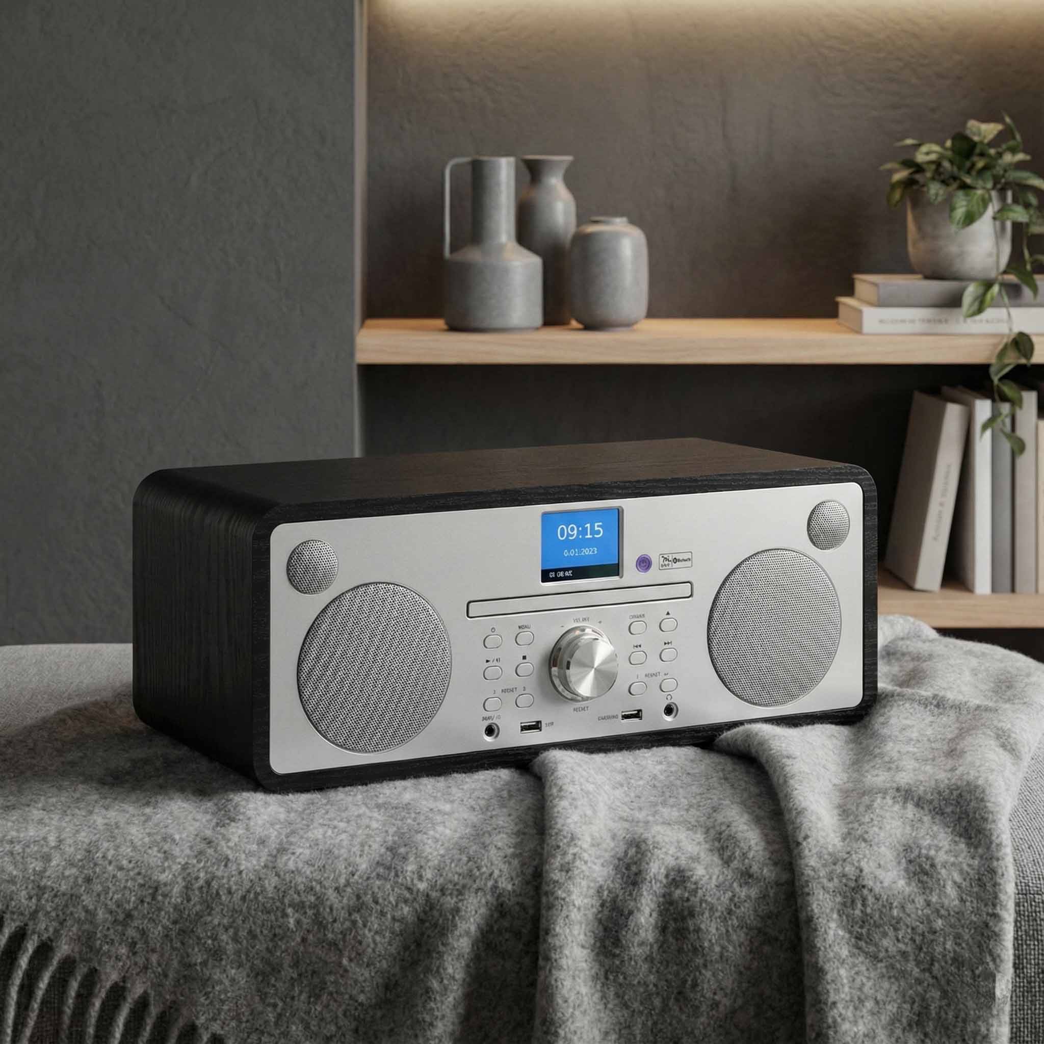 아남 블루투스오디오 올인원 스피커 CD 라디오 AUX USB 30W 제품 이미지