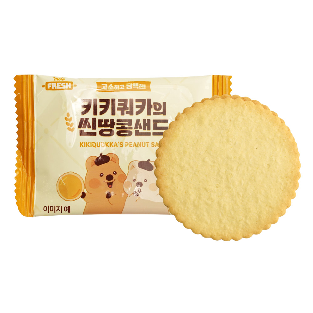 키키쿼카의 고소한 버터 씬땅콩샌드 사무실간식 400g, 2개 - 상세 이미지 2