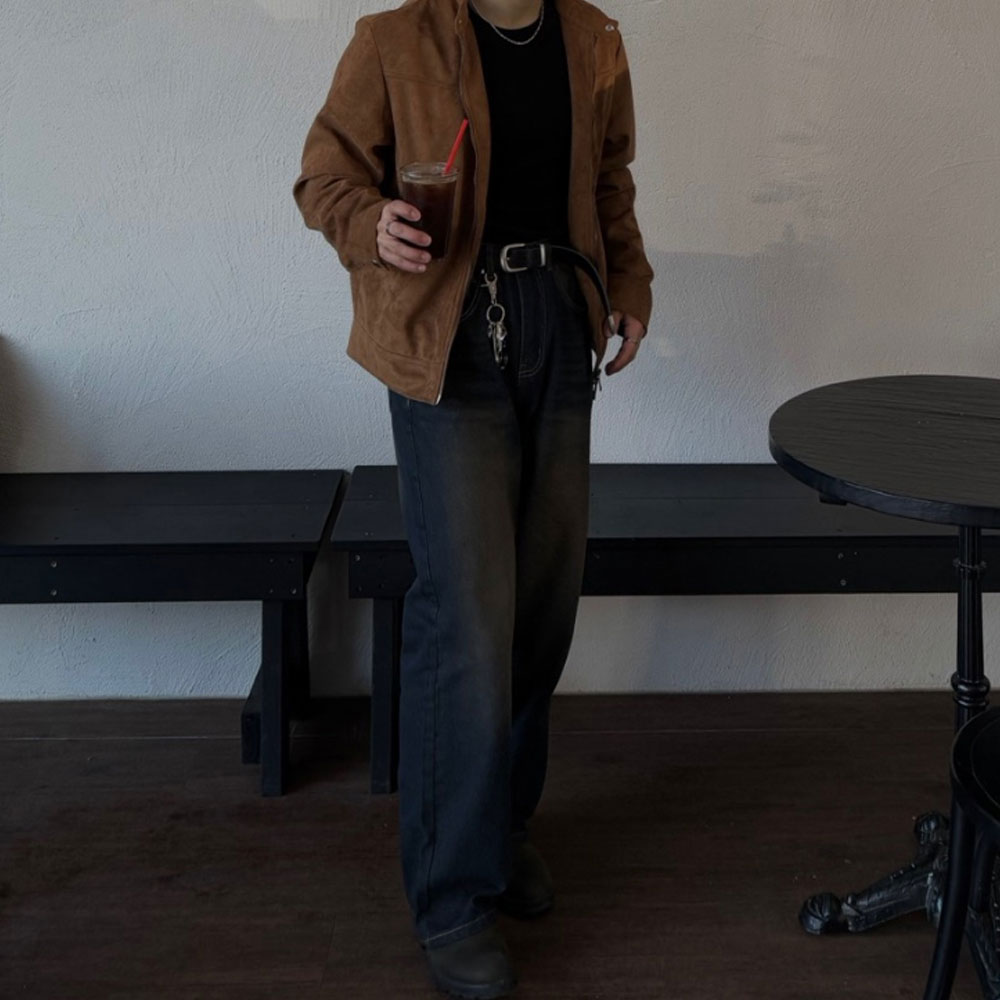 르마 샌드 워싱 데님 팬츠 2color 데일리 청바지 - 상세 이미지 2