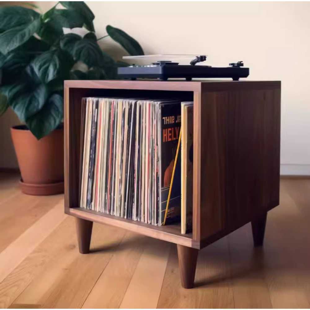 LP 수납장 인테리어 거실장 레코드 보관 선반형 엘피 블랙 26.4cm - 상품 이미지