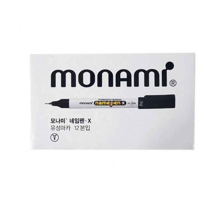모나미 네임펜 X (가는글씨용) 12EA/내임펜/볼펜/수성 - 상품 이미지