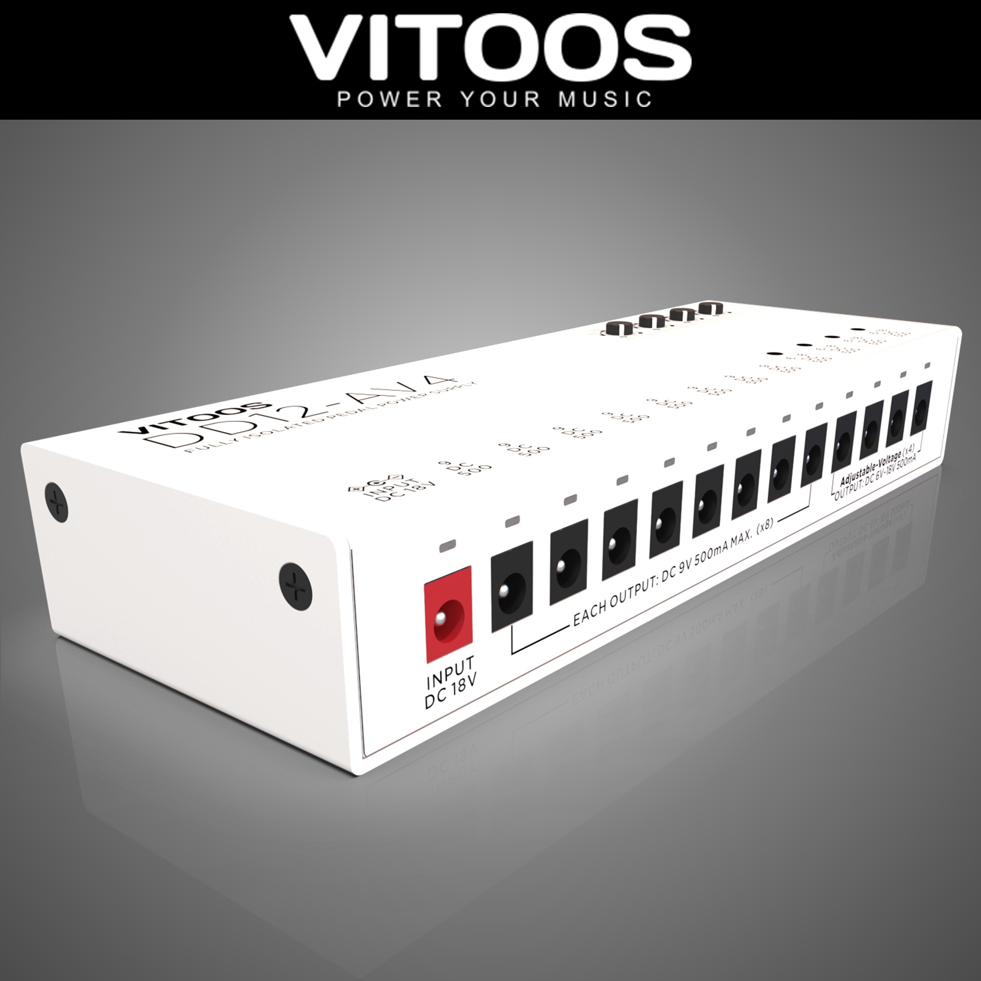 VITOOS 비투스 DD12-AV4 Fully Isolated 이펙터 파워서플라이 12구 - 상세 이미지 2