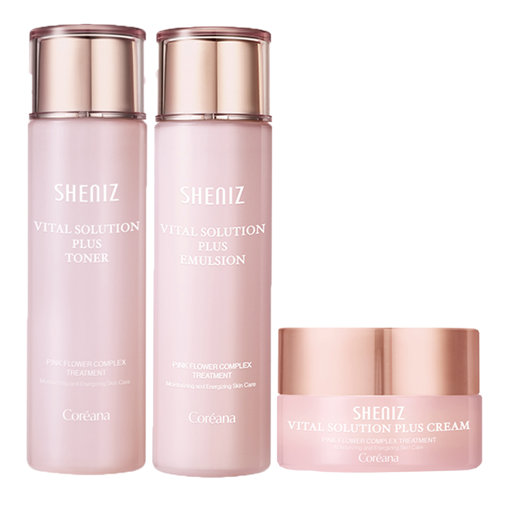 코리아나 쉬니즈 바이탈 솔루션 플러스 3종 (스킨토너150ml+에멀젼150ml+크림50ml) - 메인 이미지