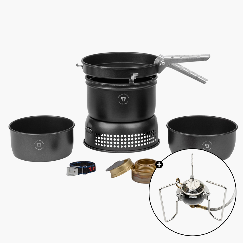 트란지아 스톰쿡셋 37-5UL 블랙 에디션 알콜 버너 TP2 가스 스토브 세트 백패킹 코펠