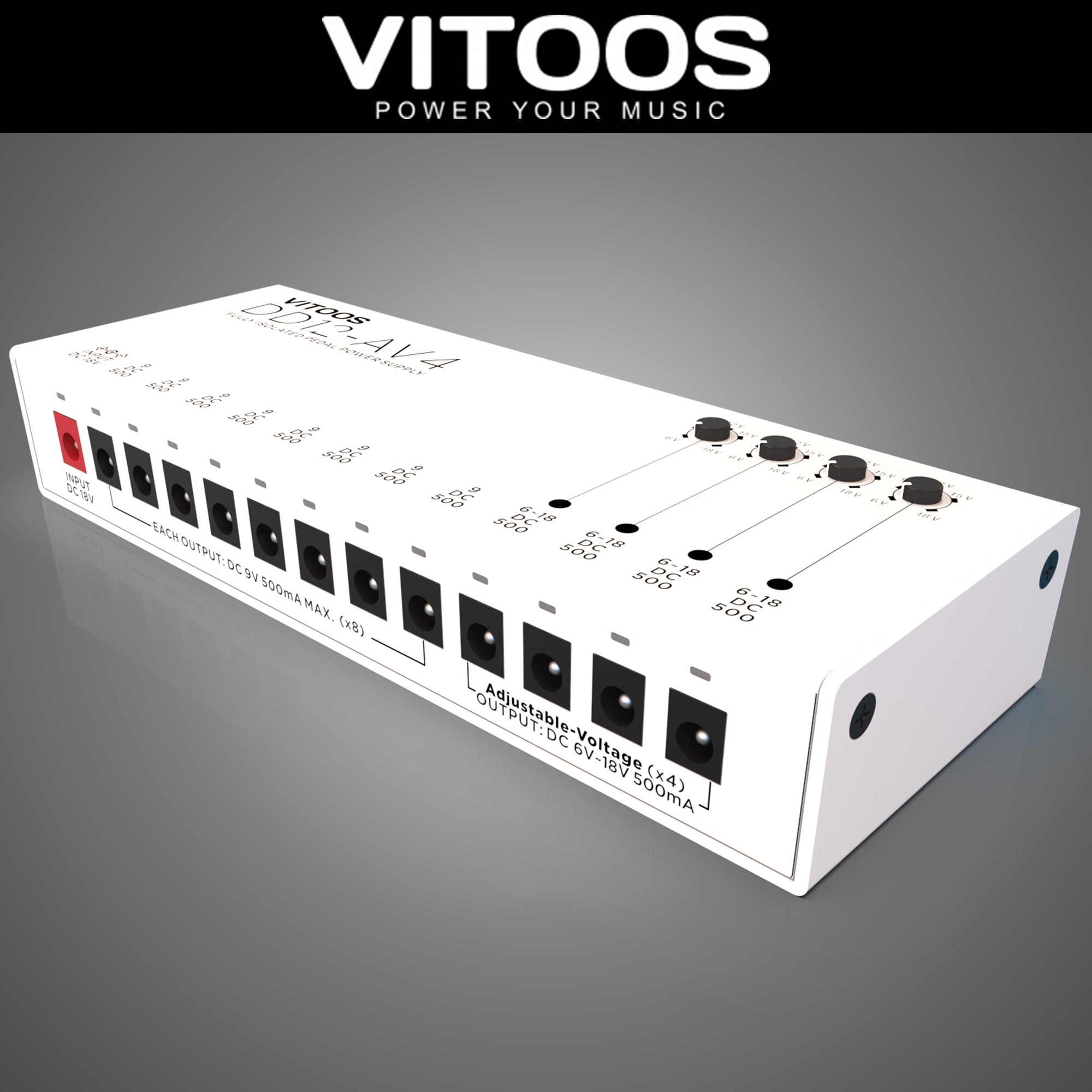 VITOOS 비투스 DD12-AV4 Fully Isolated 이펙터 파워서플라이 12구 이미지 6