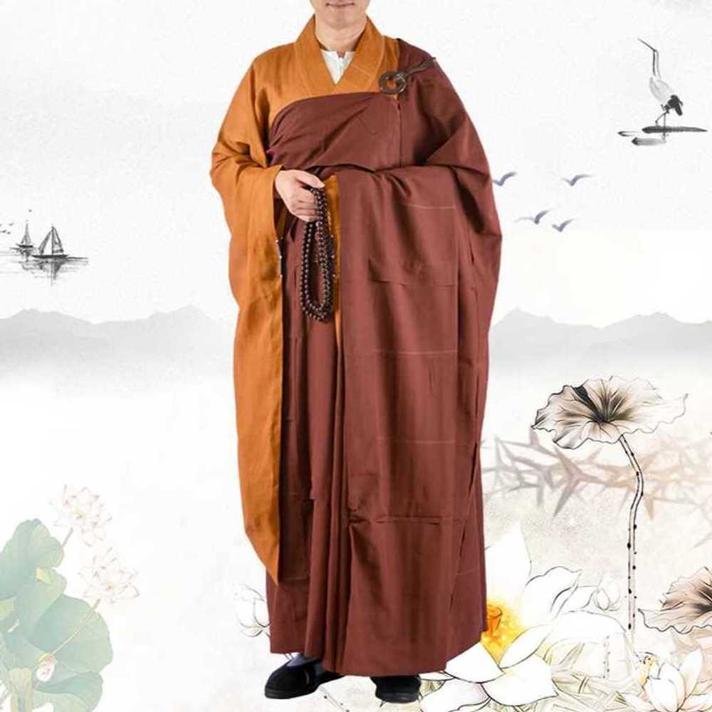 스님복 의상 법복 승려 두루마기 황토 옷 남성 방토복 - 상품 이미지