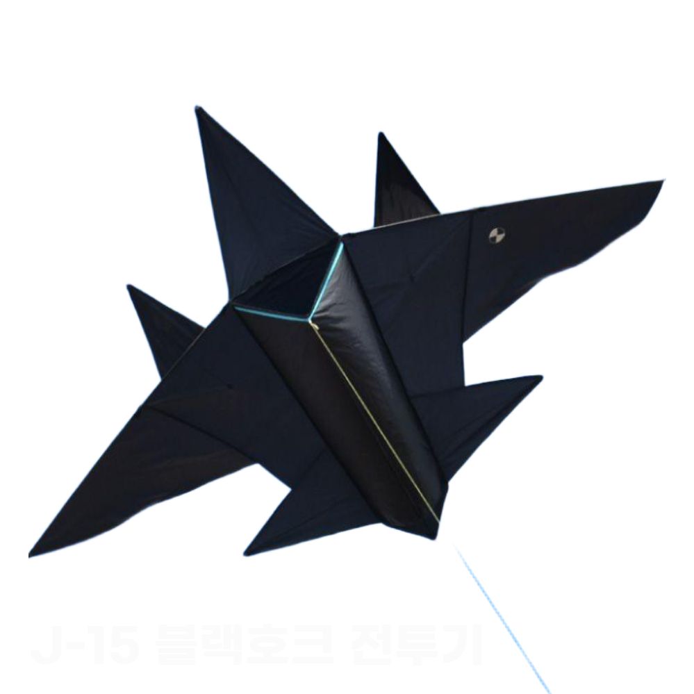 전투기 연 연날리기 비행기 날리기 항공기모형 글라이더 소형 블랙 J-15 + 260m 라인 - 상품 이미지