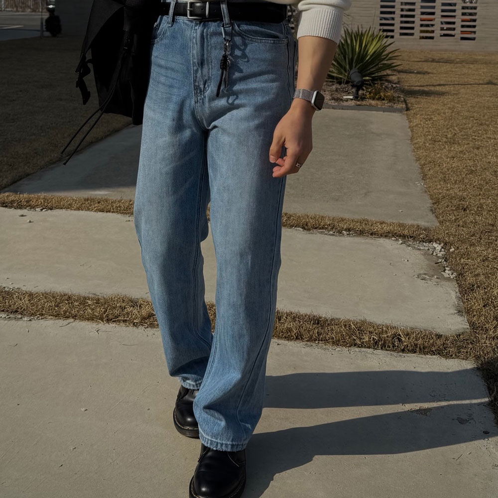 테이퍼드 커팅 데님 3color 데일리룩 청바지코디 키작남 청바지 - 상세 이미지 2