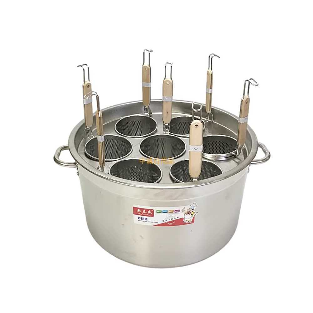 업소용 해면기 면삶는 용기 스테인리스 라멘 조리기 40cm-14cm 건지개 5개(원형) - 상세 이미지 2