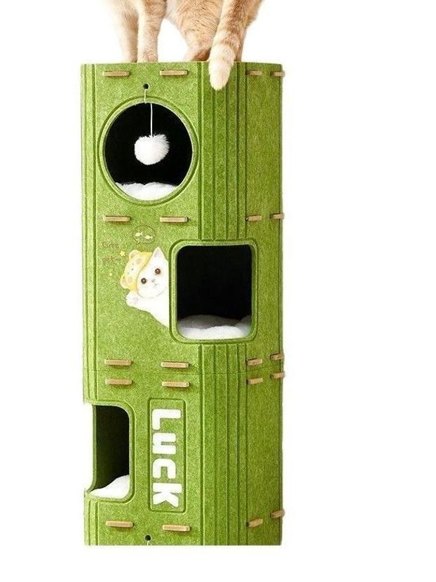 고양이 긁는판 고양이집 소파 보호 내구성 좋은 고양이용품 2단 그린 쿠션없음