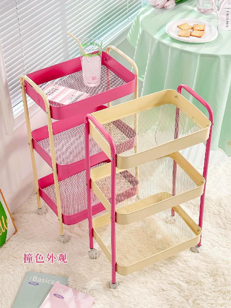 파스텔 카트 이동식 아이방 트롤리 보관 컬러 선반 - 상세 이미지 2