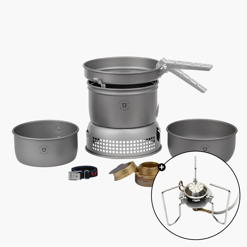 트란지아 스톰쿡셋 27-1HA 알콜 버너 TP2 가스 스토브 세트 백패킹 코펠