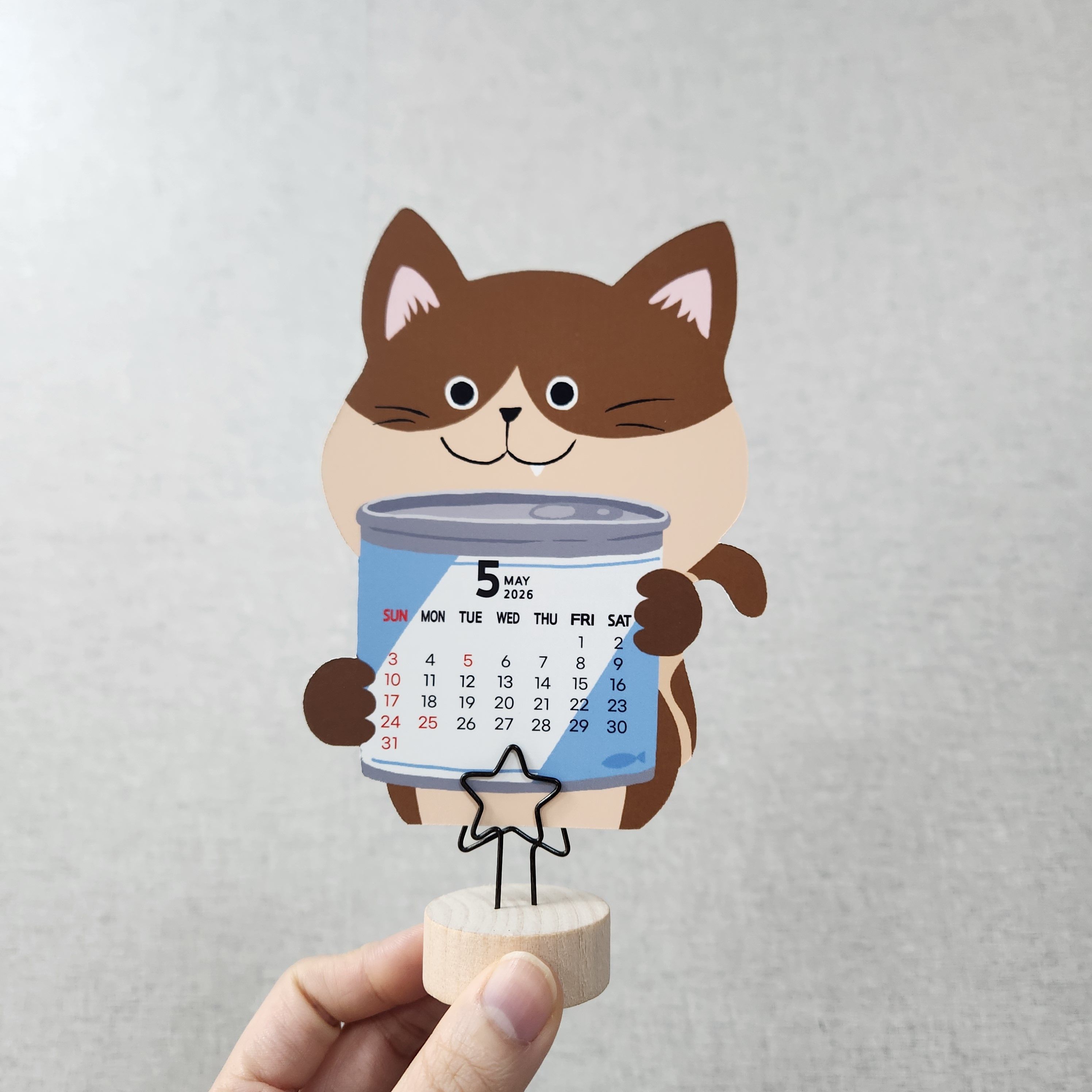 2026년 고양이 달력 미니 캘린더 귀여운 탁상 일러스트 - 상세 이미지 4