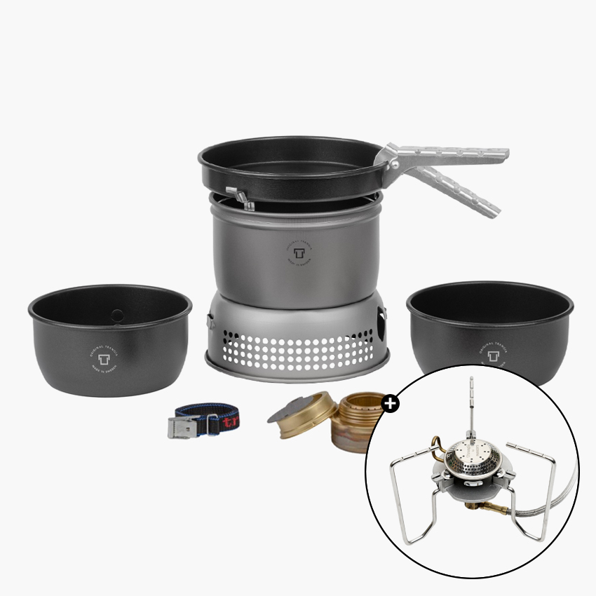 트란지아 스톰쿡셋 27-5HA 알콜 버너 TP2 가스 스토브 세트 백패킹 코펠