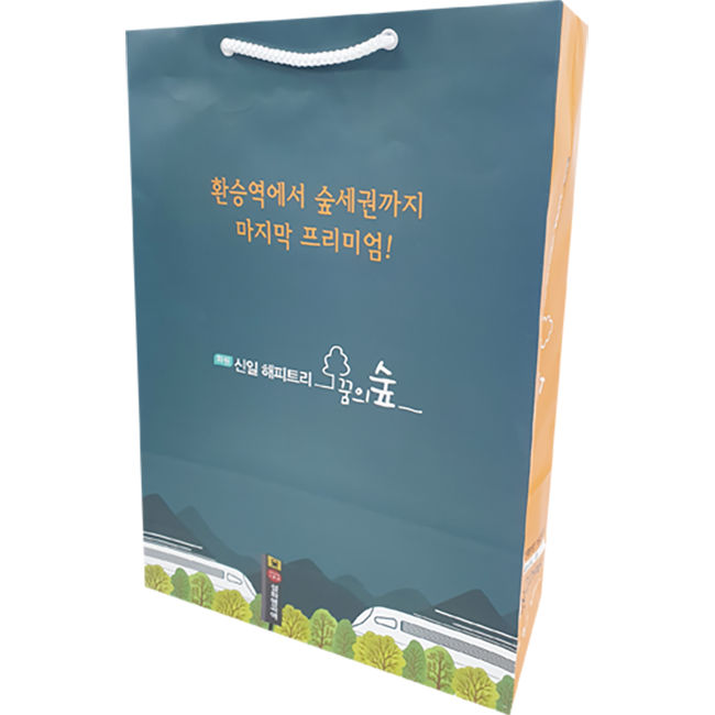 스노우지 컬러인쇄 종이쇼핑백 340X150X400 (전지) - 상품 이미지