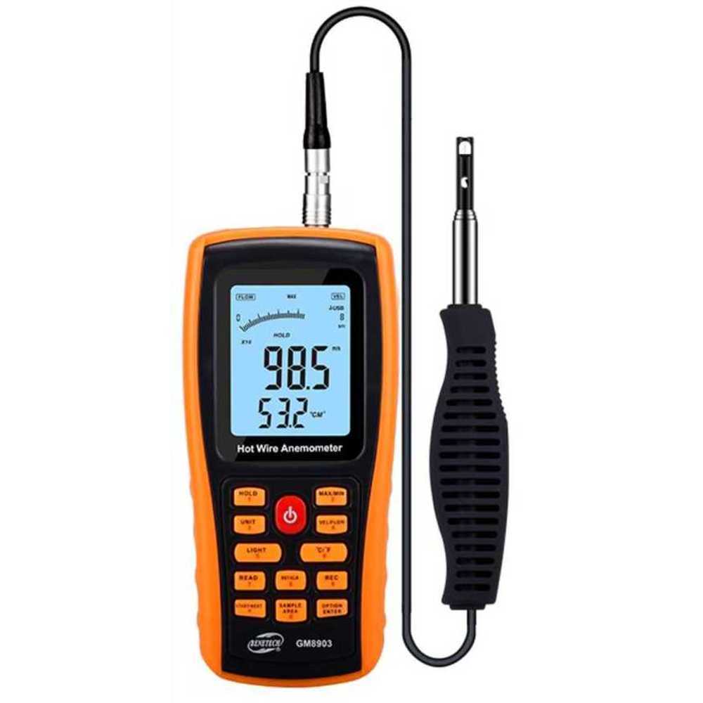 열선풍속계 풍속측정기 환기 바람 대기 풍량 휴대용 GM8903 - 상품 이미지