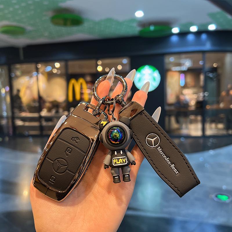 E급 C급 A급 A200L C260L E300L GLC300 GLE GLA 볼케이노레드+라이트닝베어+로고 스트랩 - 상세 이미지 5