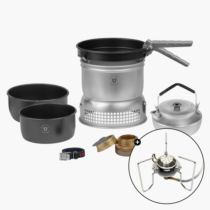 트란지아 스톰쿡셋 27-6UL 알콜 버너 TP2 가스 스토브 세트 백패킹 코펠