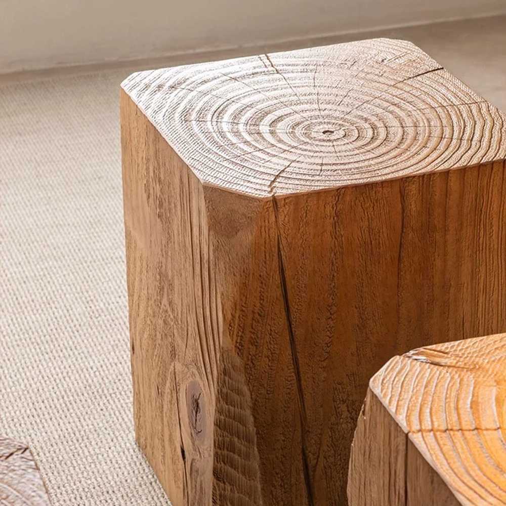 원목 통나무 스툴 감성 의자 인테리어 소품 테이블 30x30x50cm - 상세 이미지 4