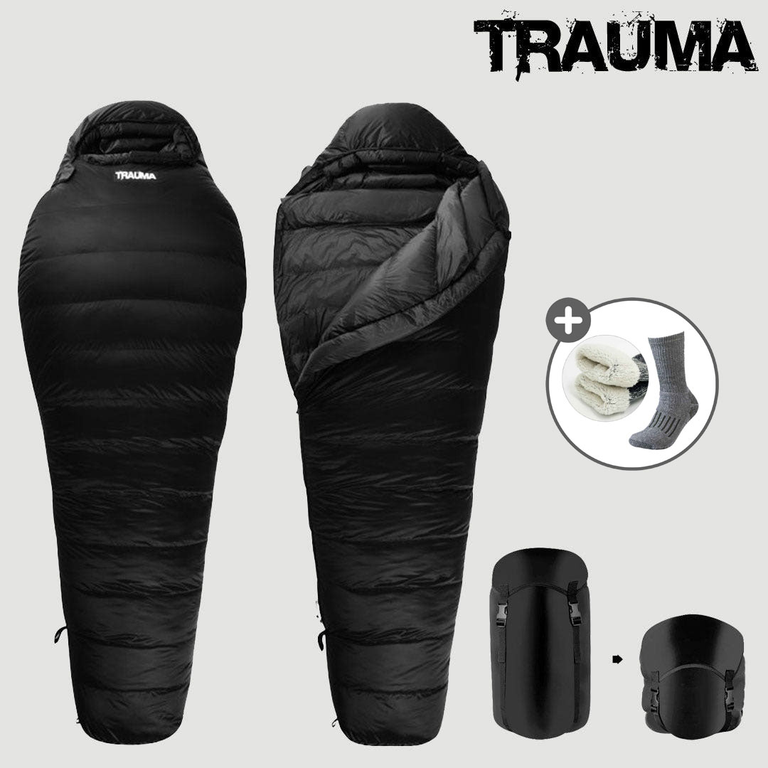 트라우마 레인저 1300 동계용 침낭 블랙 밀리터리 캠핑 덕다운 - 상품 이미지