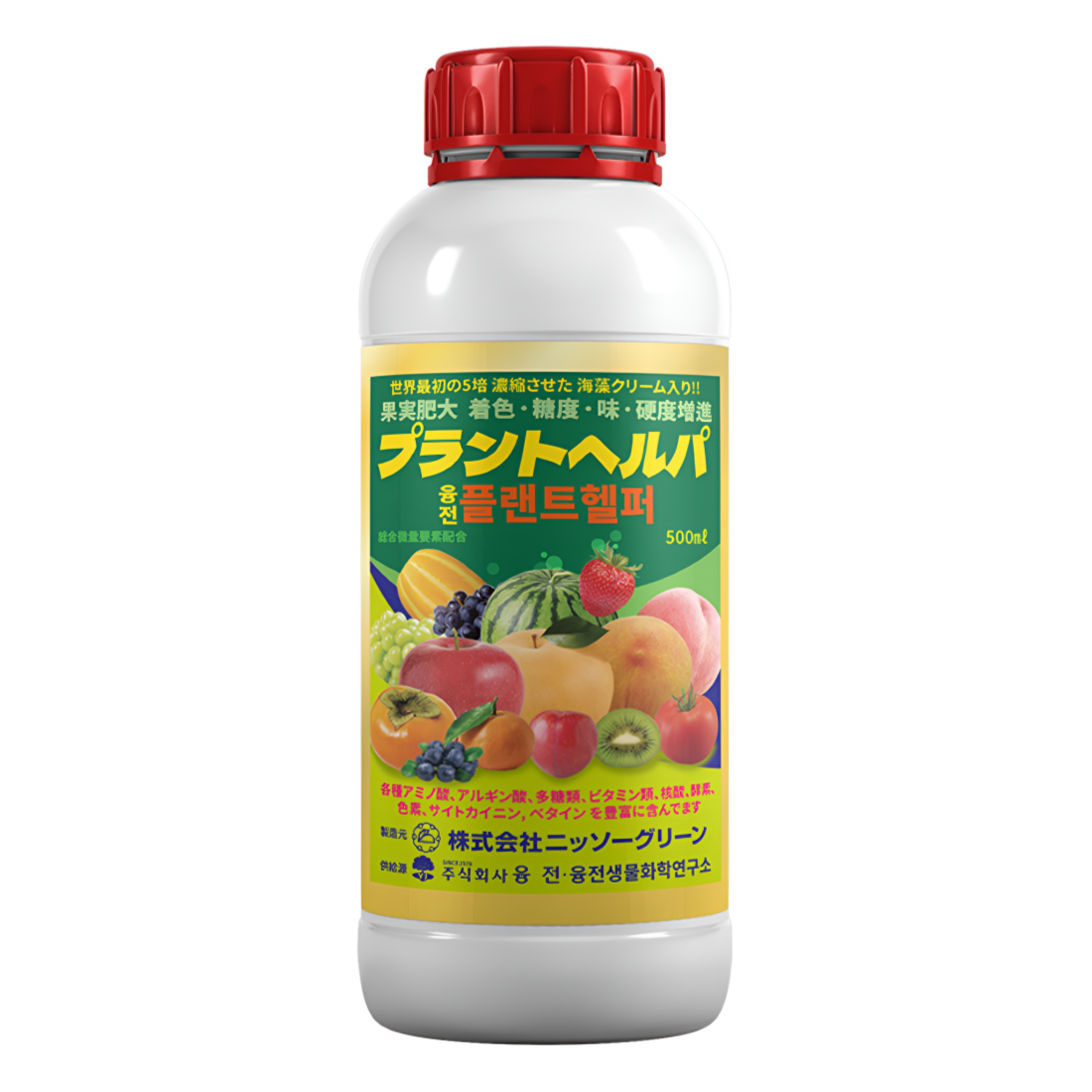 [해조추출물] 플랜트헬퍼 액제 과수영양제 일본비료 착색제 당도제 식물영양제 500ml, 1개입 - 상품 이미지