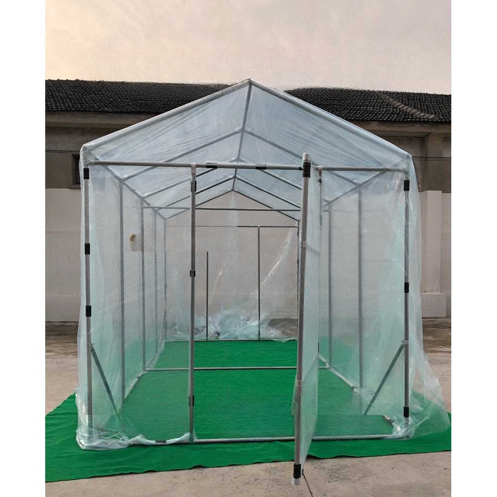 아치형 비닐하우스 프레임 텃밭 온실 구조 파이프 200x200x220cm (비닐) - 상품 이미지