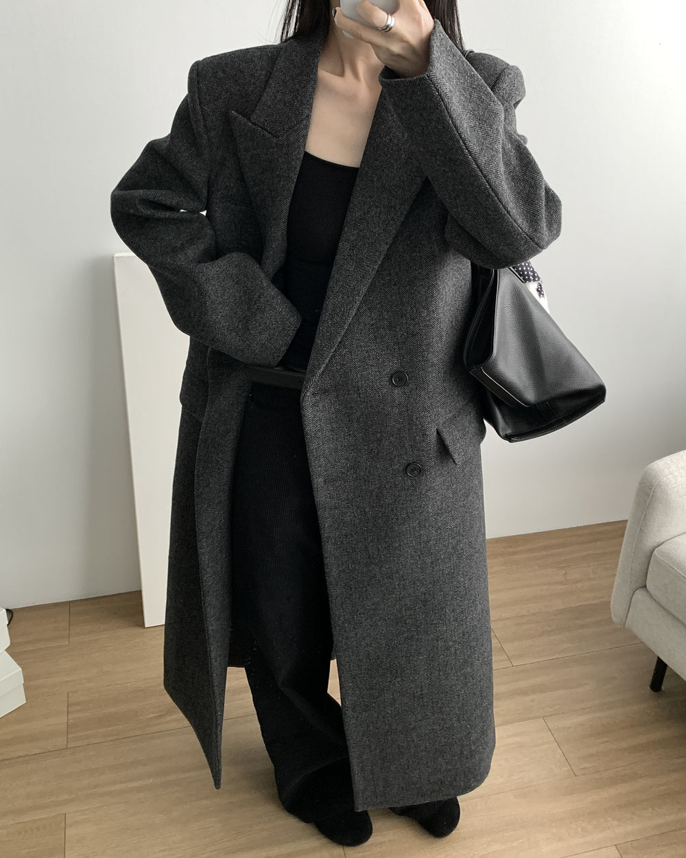아웃핏 인디아 코트 울100 맥시 롱코트 (2c) - 상세 이미지 4