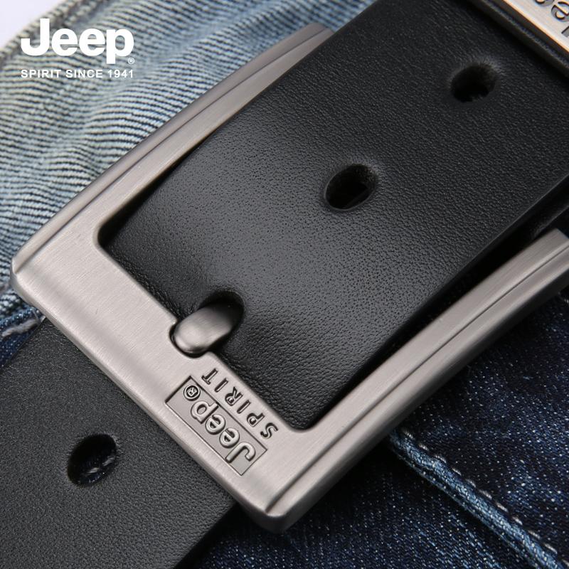Jeep 허리띠 통가죽 혁띠 지프 남자 명품 가죽 정장 캐주얼 벨트 소가죽 청바지 J021-1 - 상품 이미지