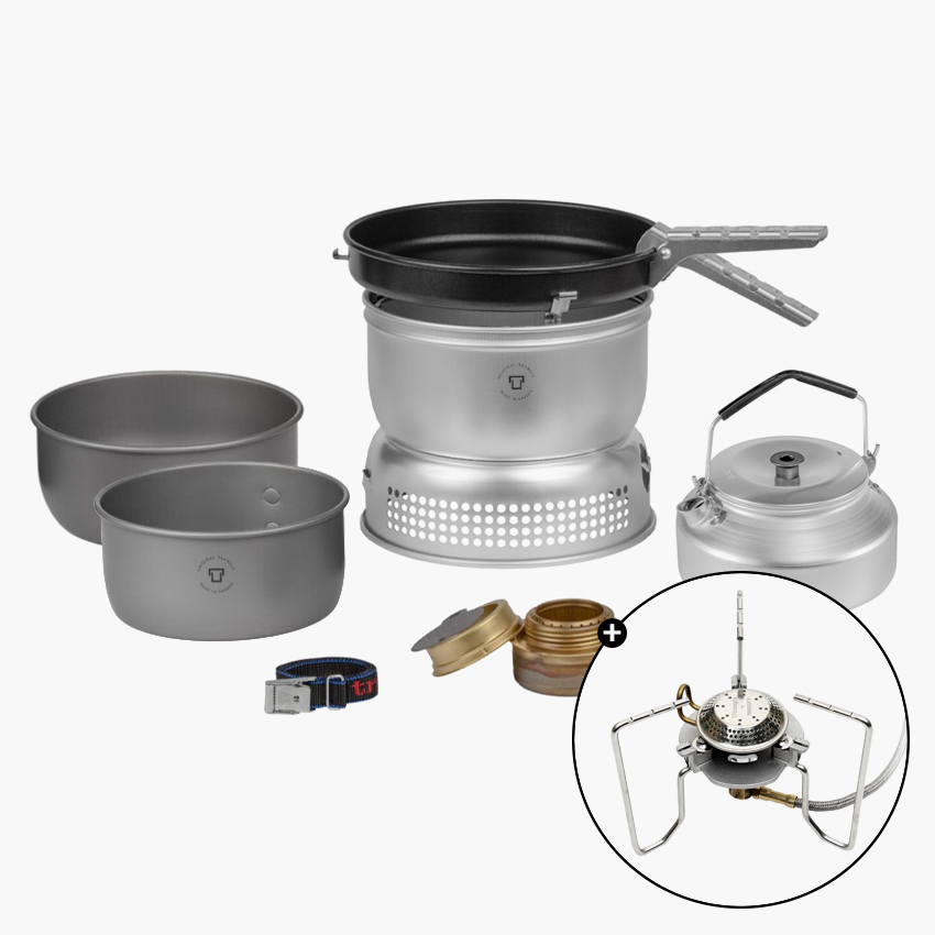 트란지아 스톰쿡셋 25-0ULHA 알콜 버너 TP2 가스 스토브 세트 백패킹 코펠