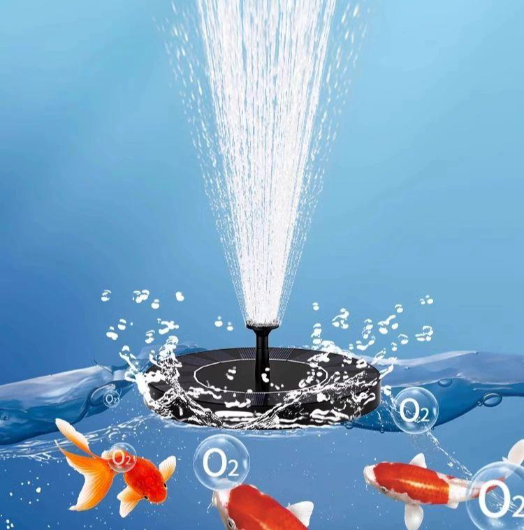 LED 분수대 실외 태양열 잔디 펌프 조명 연못 방수 130mm 플로팅 - 상품 이미지