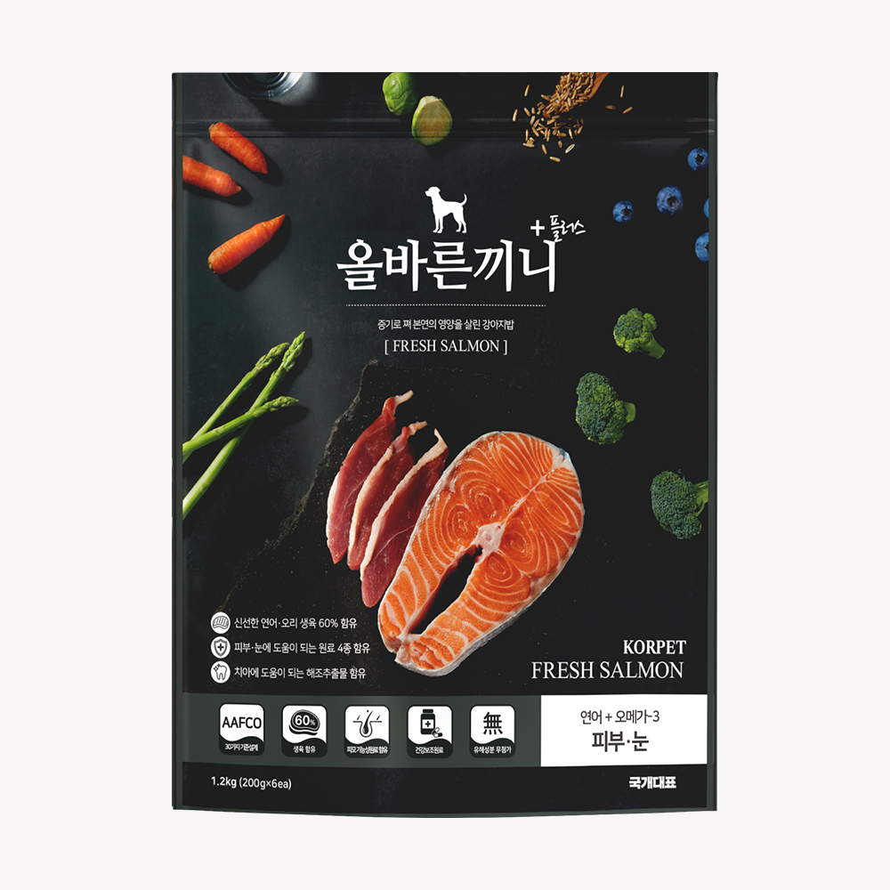 올바른 끼니 플러스 연어 칠면조 50g 3개 쫀득한 맛보기 샘플(피모건강) 이미지 2