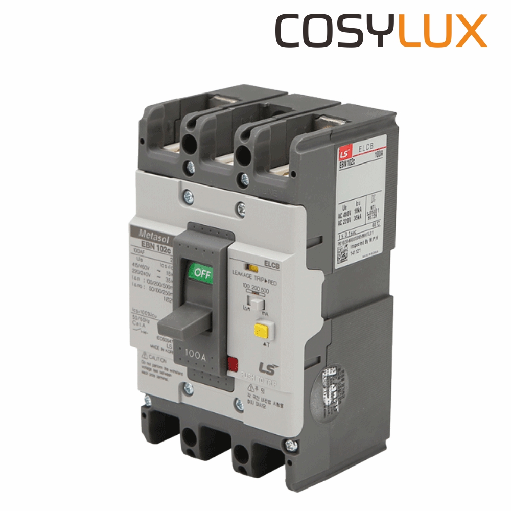 LS 산업용 ELCB 누전차단기 EBN 102C 2P 100A 35kA LS일렉트릭 - 상세 이미지 2
