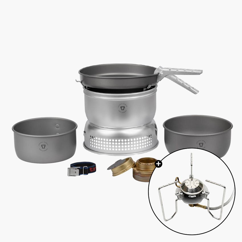 트란지아 스톰쿡셋 25-7ULHA 알콜 버너 TP2 가스 스토브 세트 백패킹 코펠