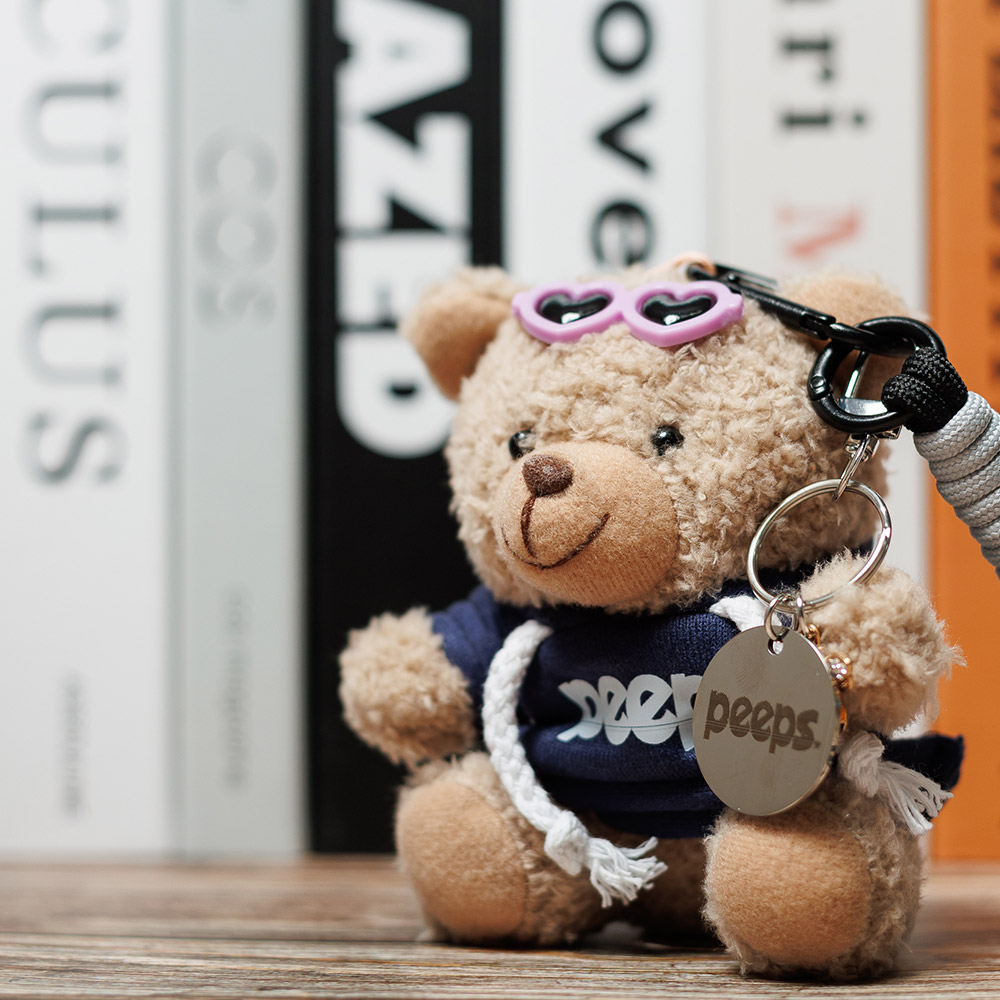 PEEPS Heart Bear Keyring(Navy / Red / Yellow) 인형키링 - 상세 이미지 2