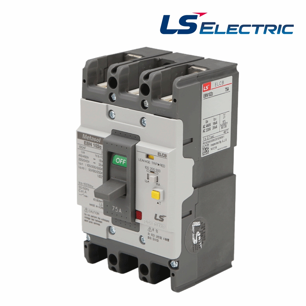LS 산업용 ELCB 누전차단기 EBN 102C 2P 75A 35kA LS일렉트릭 - 상품 이미지