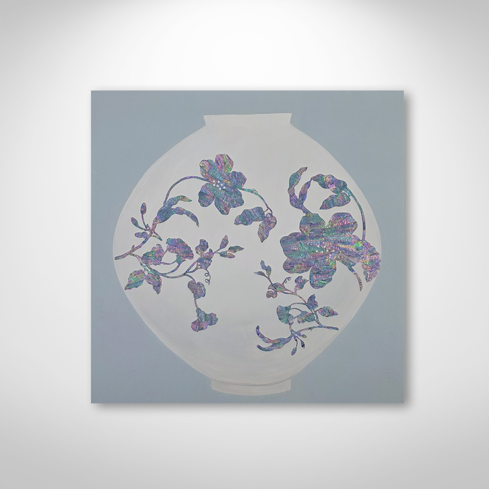 [Gallery Edition] 풍수인테리어 자개 달항아리 그림 미술작품 캔버스액자