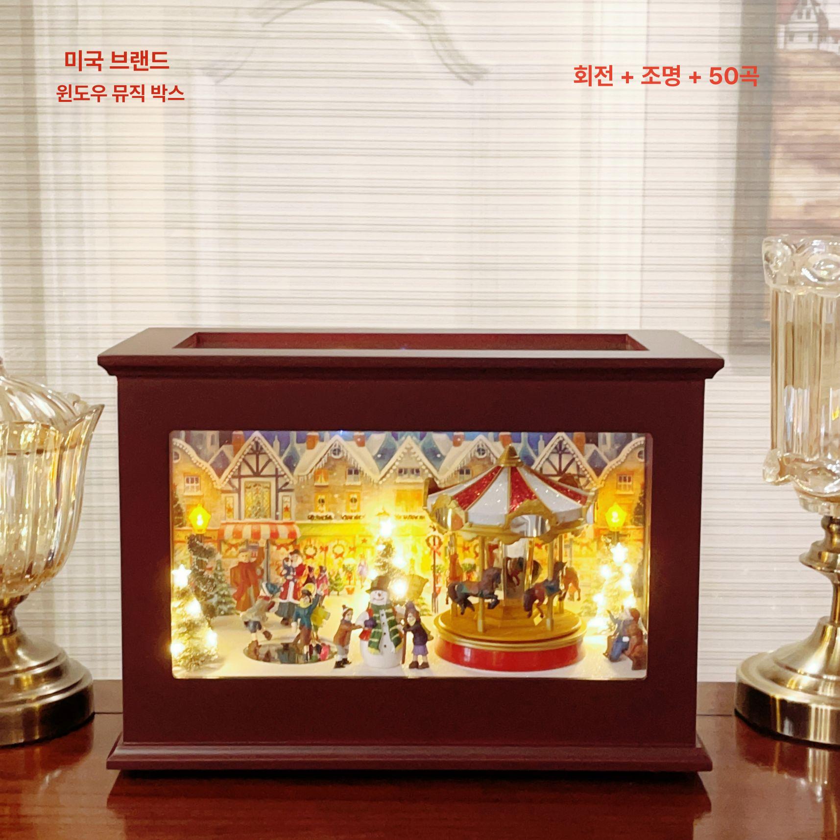 TV오르골 레트로 옛날티비 뮤직박스 장식품 눈사람   빈티지 TV 스타일 - 상세 이미지 2