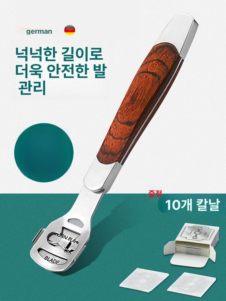 발 각질 제거 패디나이프 굳은살 케어 페디큐어 발뒤꿈치 관리 컬러풀 우드 발톱 10개 - 상세 이미지 2