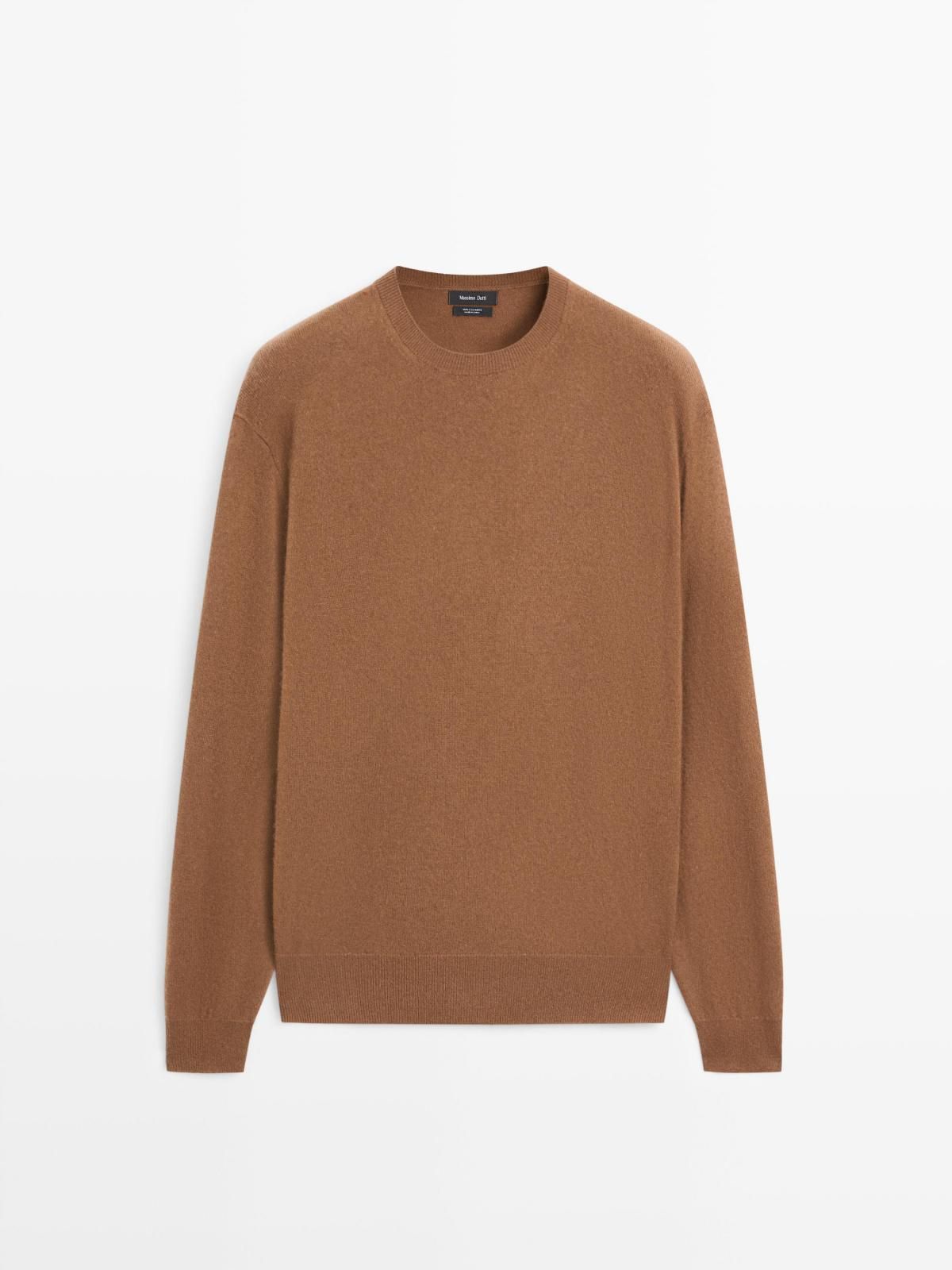 마시모두띠 프리미엄 캐시미어 라운드 니트 스웨터 1135/215 TOBACCO BROWN - 메인 이미지