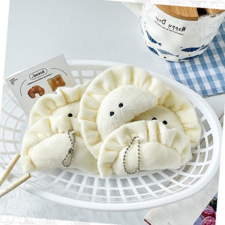 만두 인형 키링 화이트 봉제 음식 모형 가방 열쇠고리 귀여운 캐릭터 액세서리