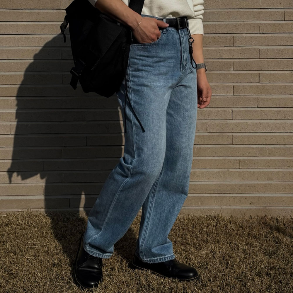 테이퍼드 커팅 데님 3color 데일리룩 청바지코디 키작남 청바지 이미지 6