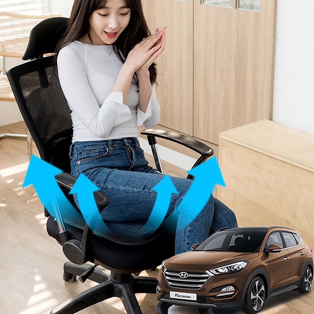 투싼 차량용호환 쿨링방석 3D메쉬 바람 - 상품 이미지