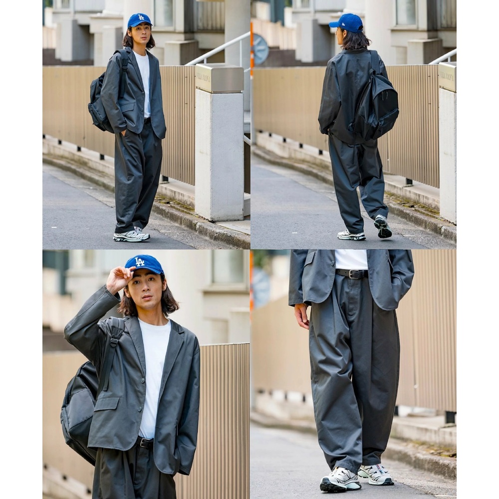 프릭스스토어 릴렉스 피트 트일 셋업 남성 재킷/와이드 팬츠 세트 25AW BLACK M - 상세 이미지 4